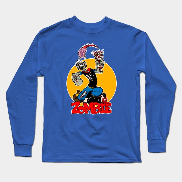 Zombie The Sailor Man Long Sleeve T-Shirt by TeeLabs